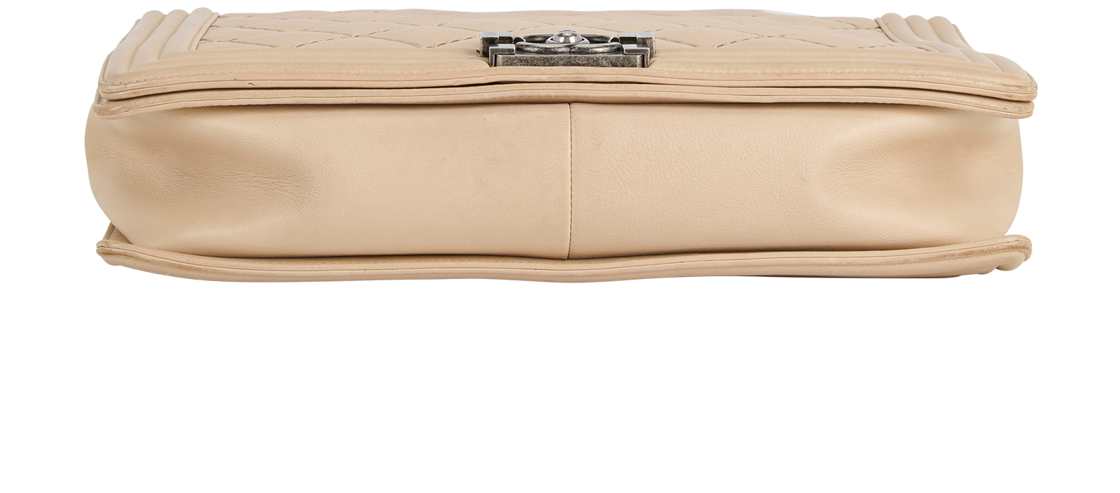 Large Boy Bag, &pound;1,950, Handbags, Beige, Leather, Top view